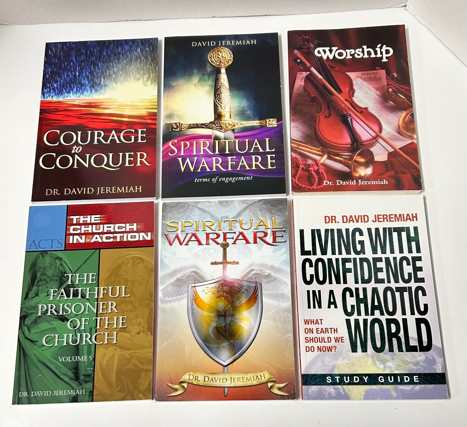 Lot of 6 Dr. David Jeremiah PB Books: Courage To Conquer, Spritual Warfare..