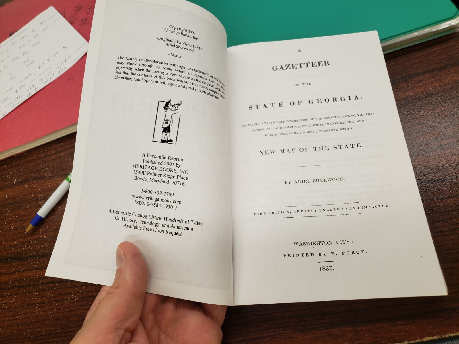 GEORGIA GAZETTEER History Book, 2001 by SHERWOOD, 342 pages USED