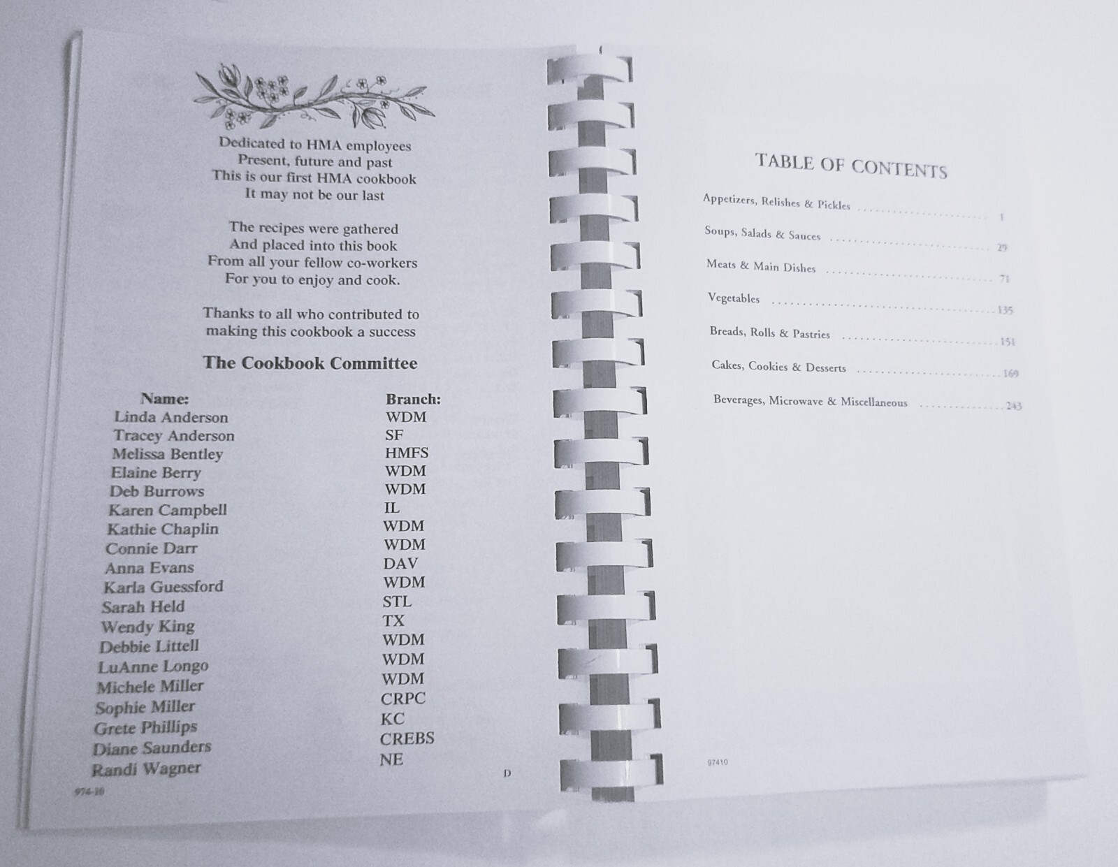 2010 Tasteful Treasures Cookbook Holmes Murphy and Associates 242 pages