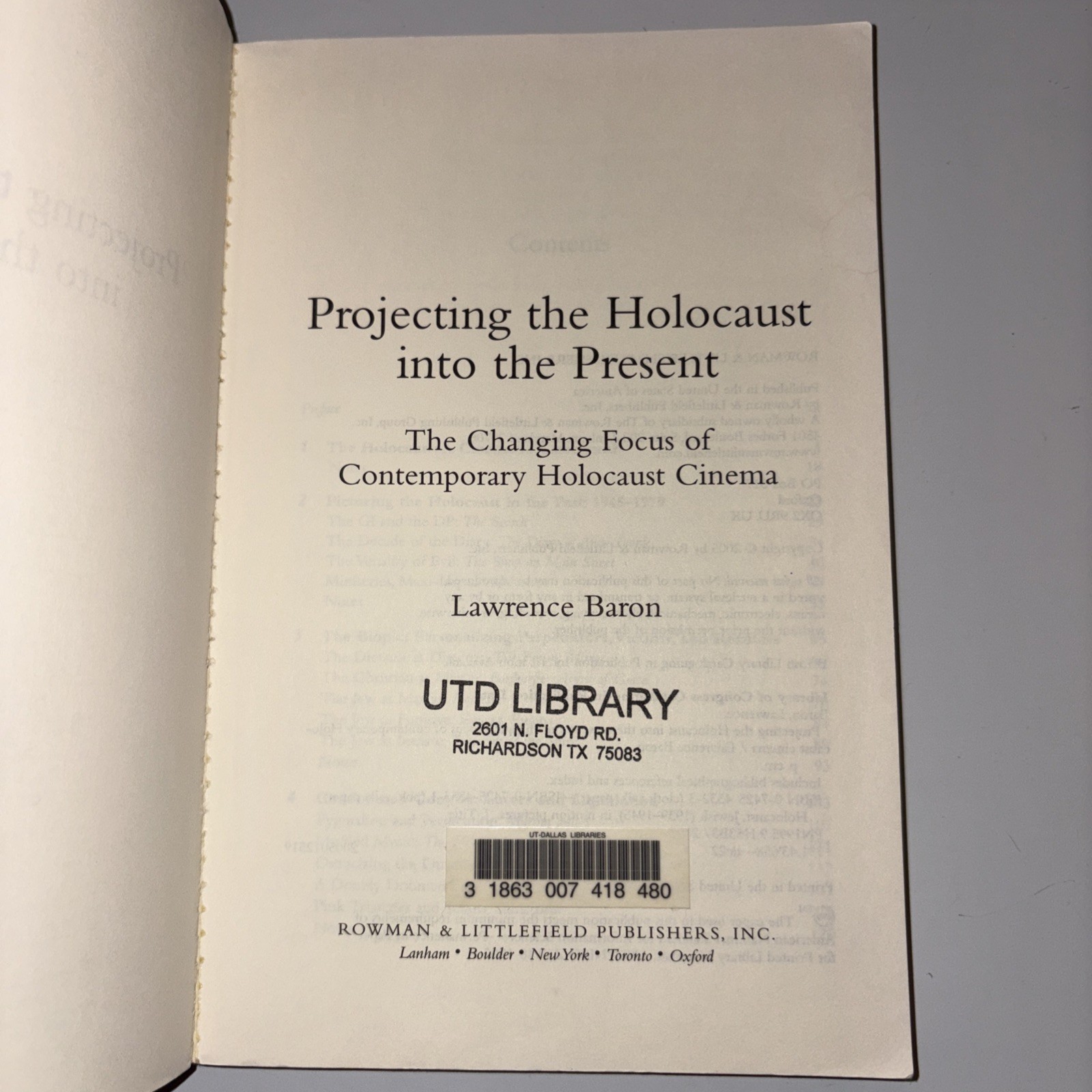 Projecting the Holocaust into the Present : The Changing Focus of…