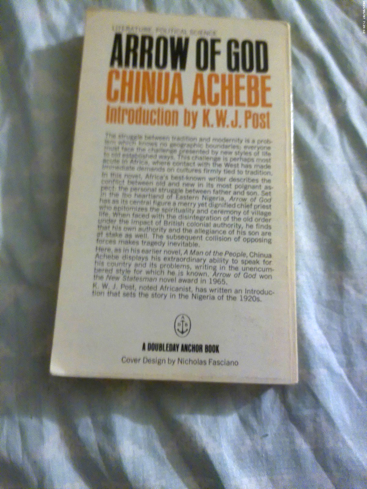 2 pbs by Chinua Achebe NO LONGER AT EASE & THE ARROW OF GOD