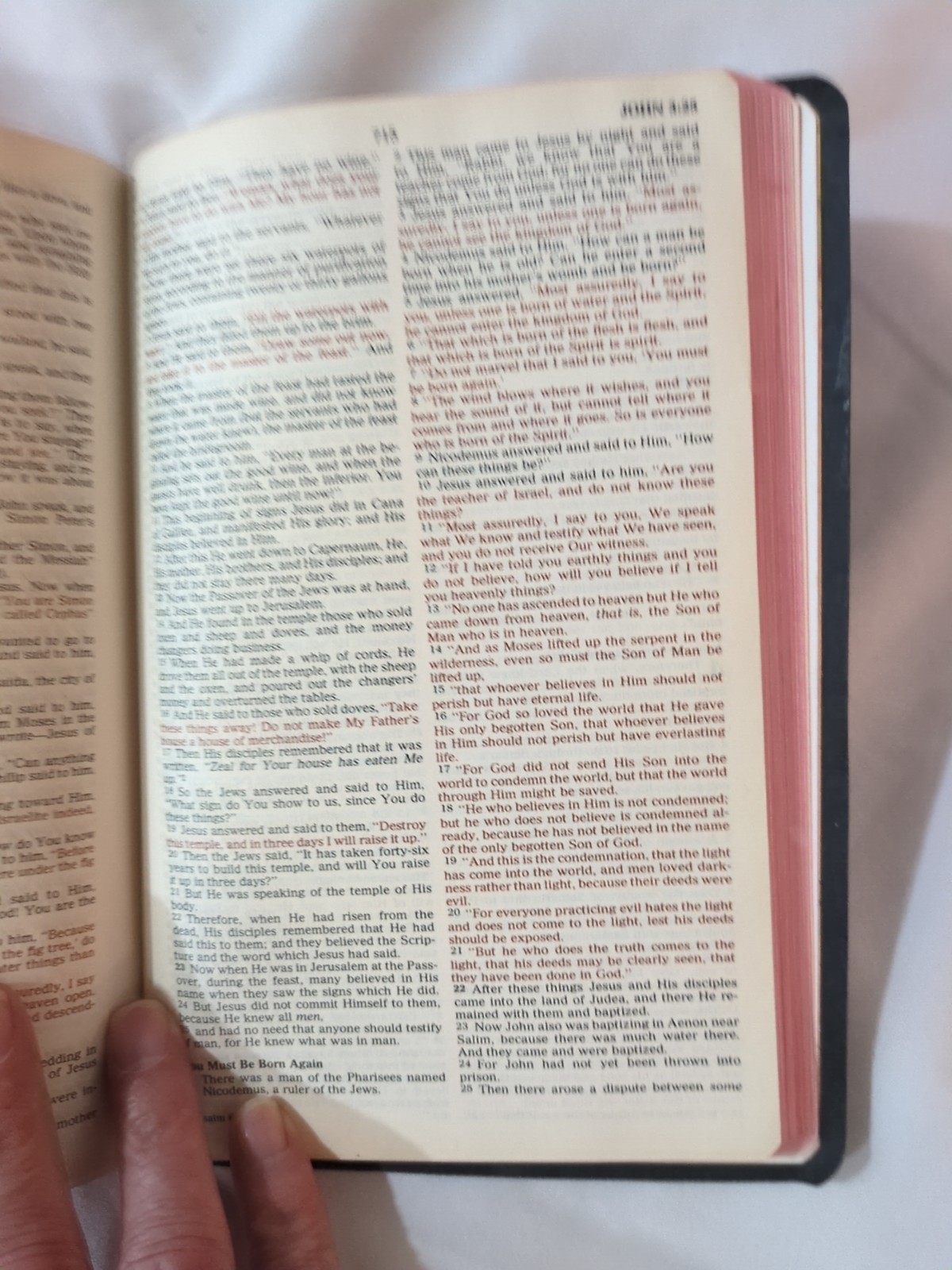Vintage 1982 Holy Bible King James Version KJV Black Red Letter Study Dictionary