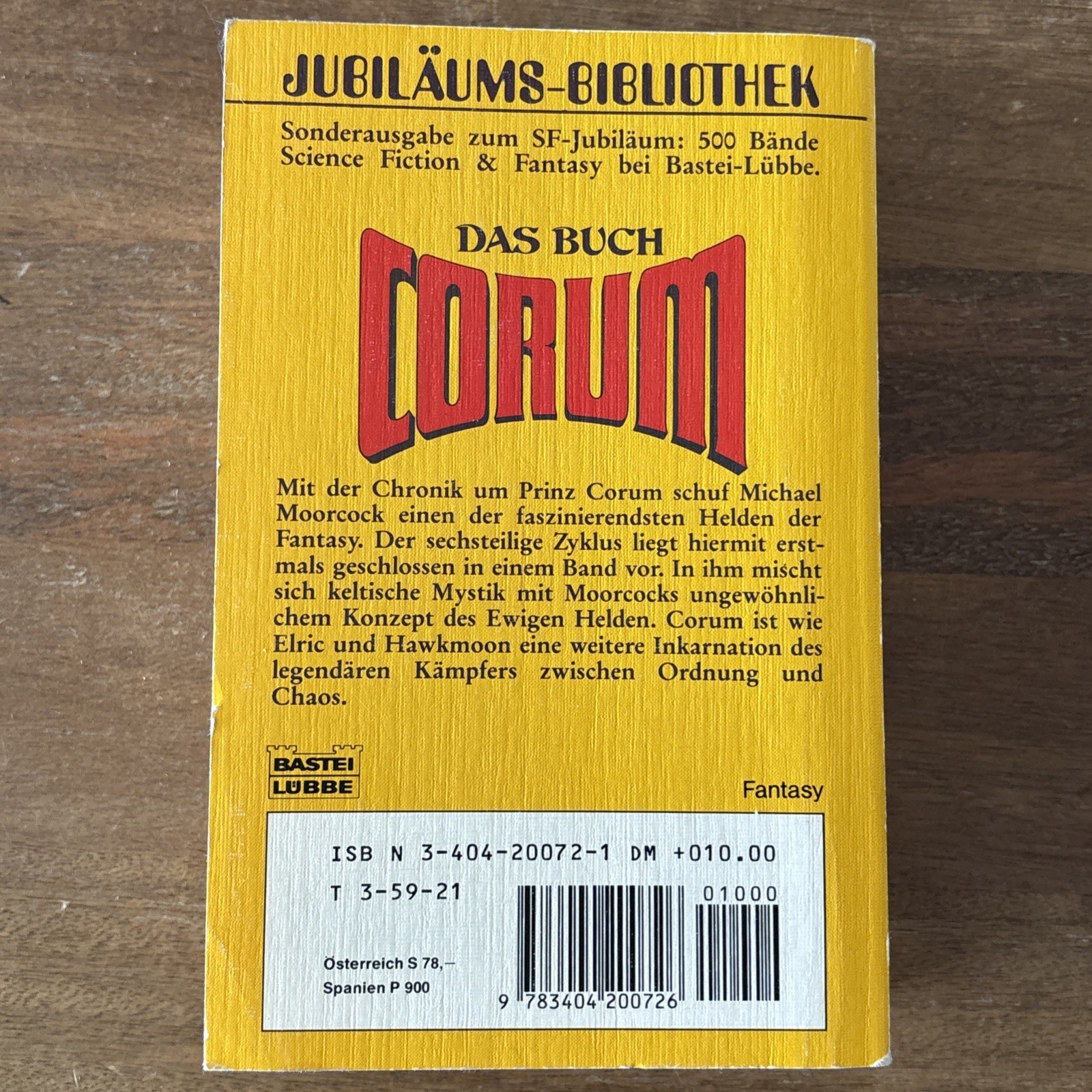 The Chronicles Of Corum By Moorcock, German Book 3 Books Complete Bastei Lubbe