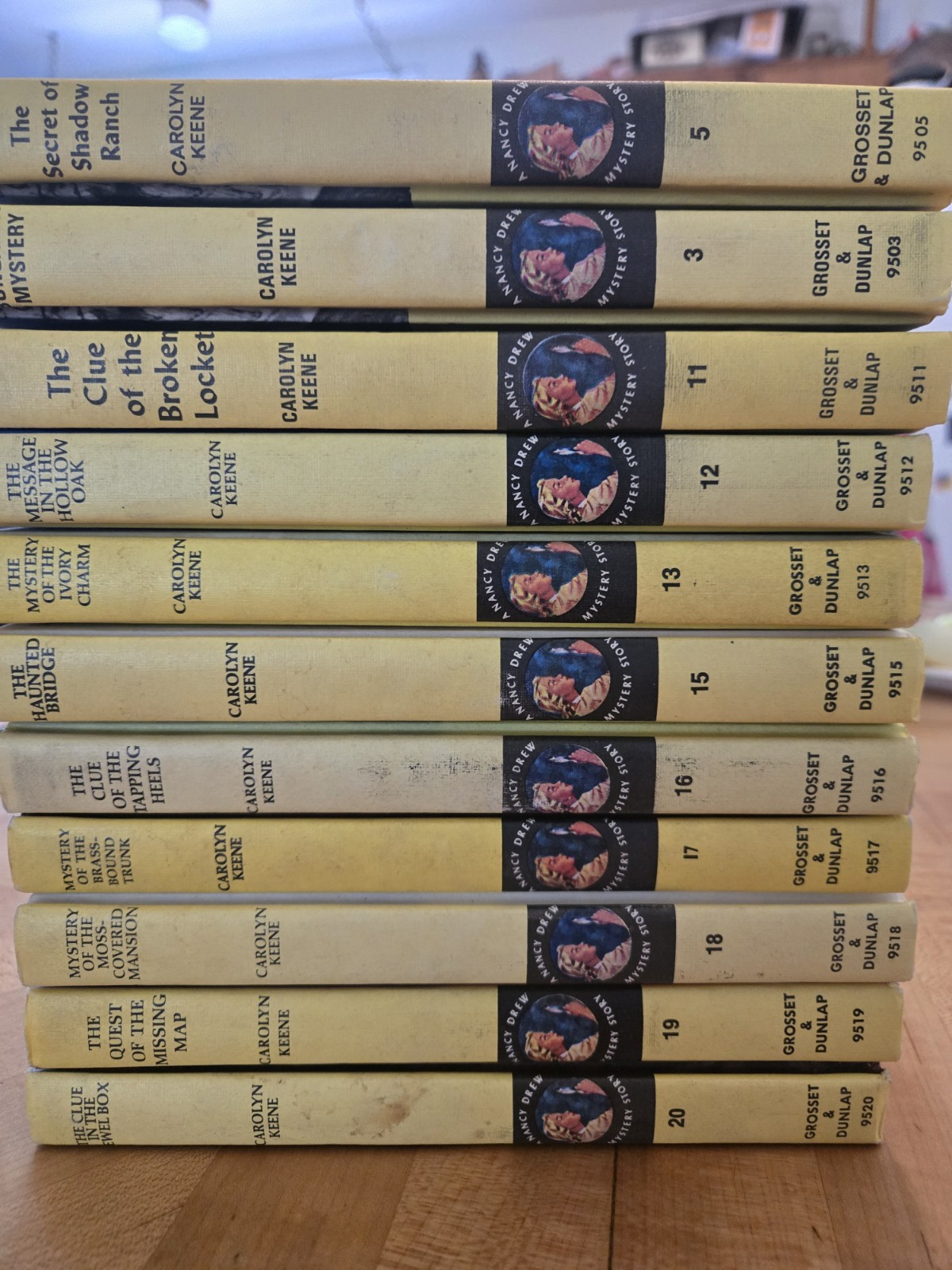 11 Vintage Nancy Drew Hardcover Books Yellow Spine Picture Cover Lot Classics