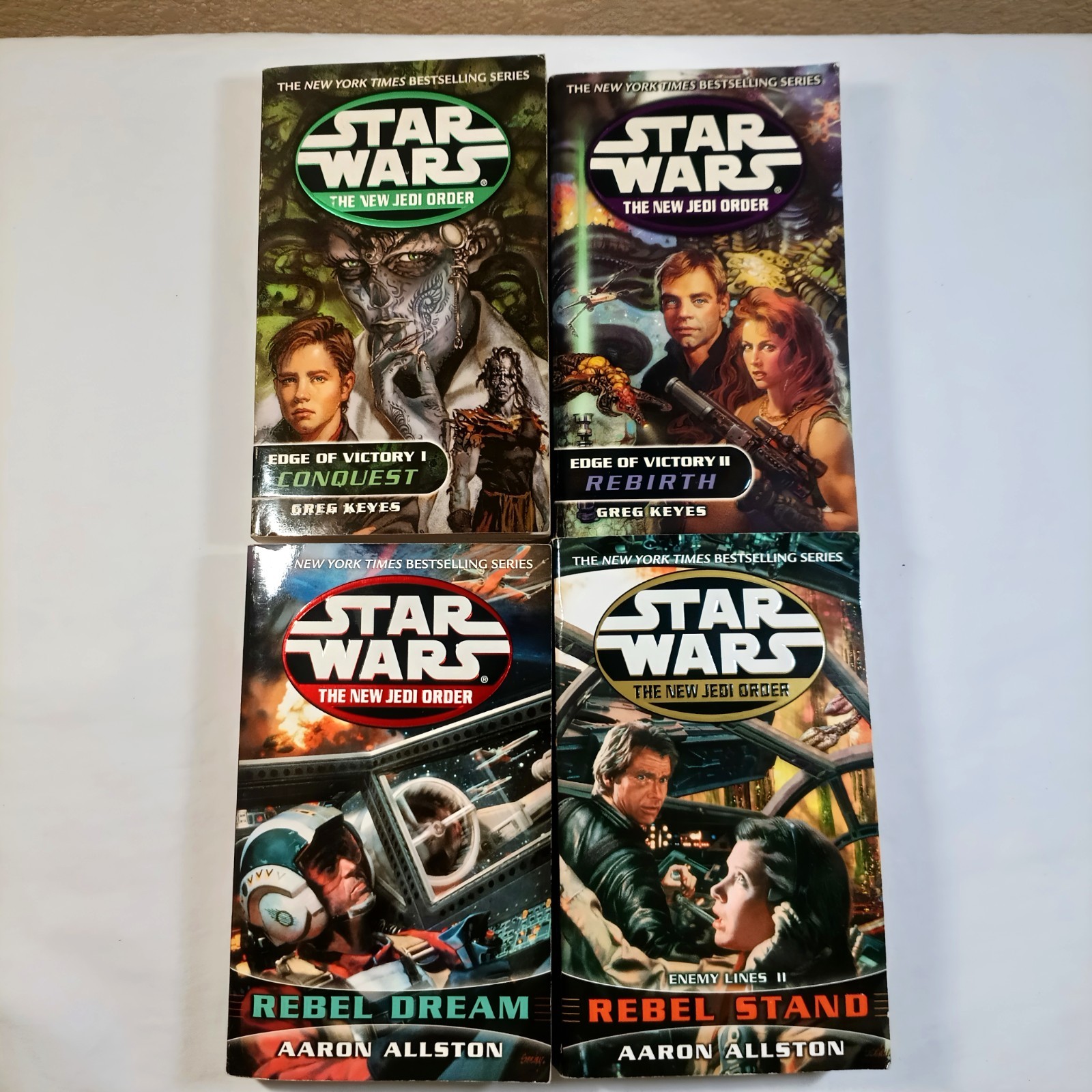 Lot of 9 Star Wars: The New Jedi Order Books; Paperback; Lucas Arts; Del Rey