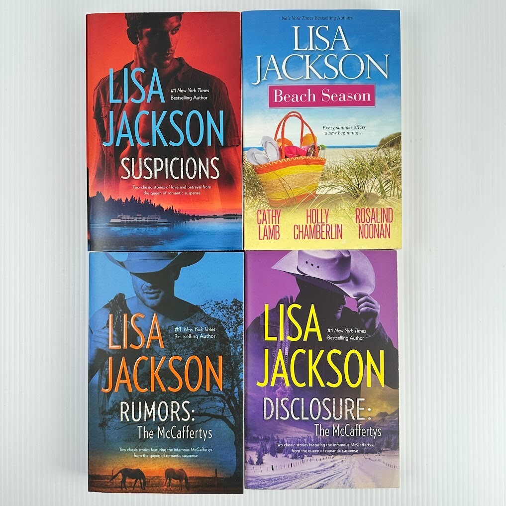 4x Lisa Jackson Large Paperback Books – Multiple Titles – Romantic Suspense
