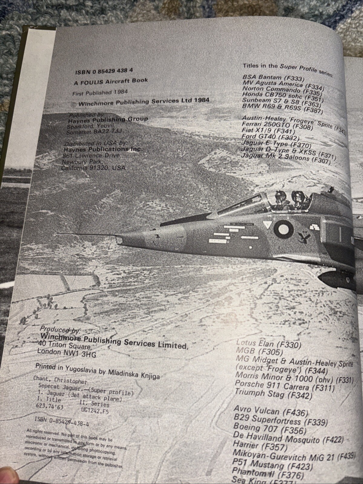 Sepecat Jaguar – Super Profile – HB – 56 pages AO