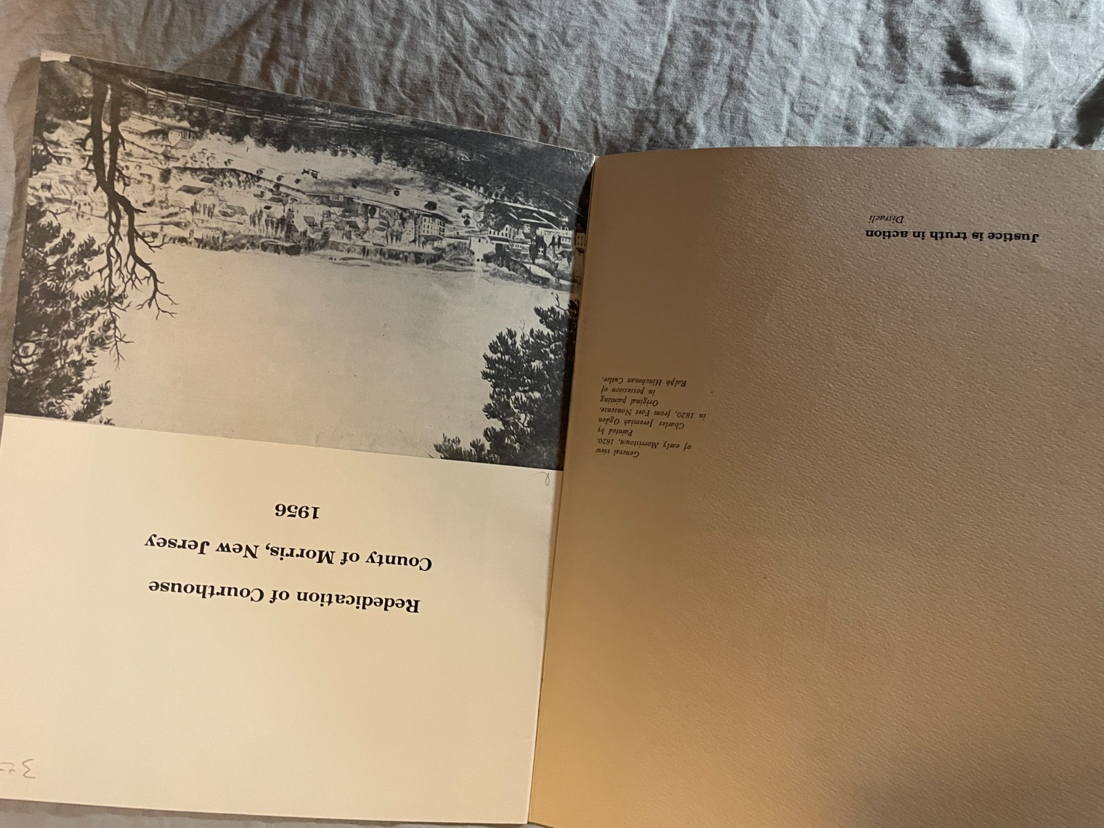 Morris County NJ Courthouse Rededication Program Booklet 1956 Vintage 36 Pages