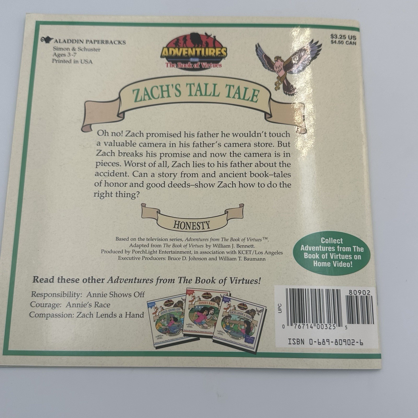 Zach’s Tall Tale (Honesty) (Adventures From The Book of Virtues) Paperback