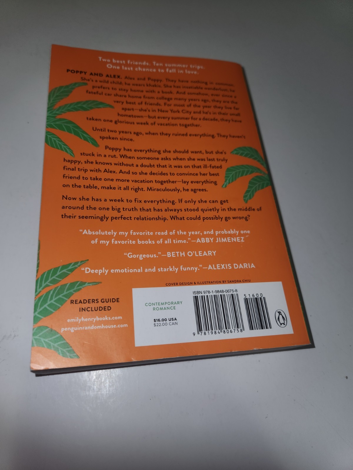 People We Meet on Vacation by Emily Henry Paperback Book Very Good
