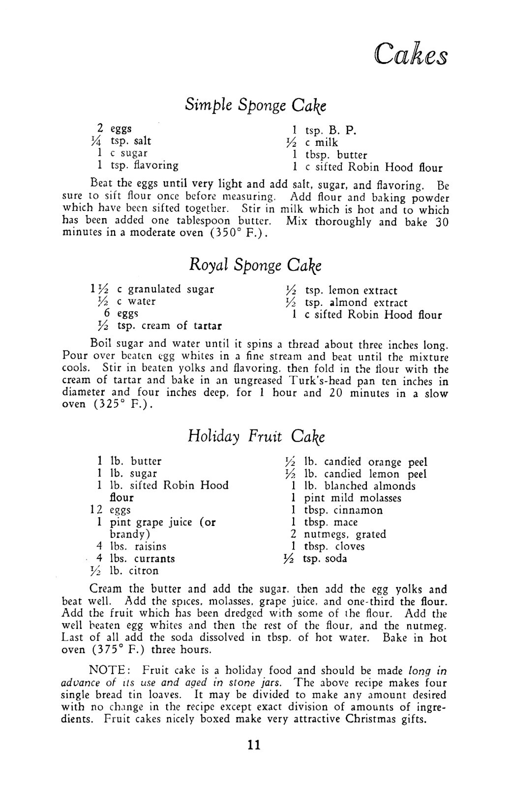 1931 Robin Hood Mills 77 Winning Recipes Cook Book 42 Pages
