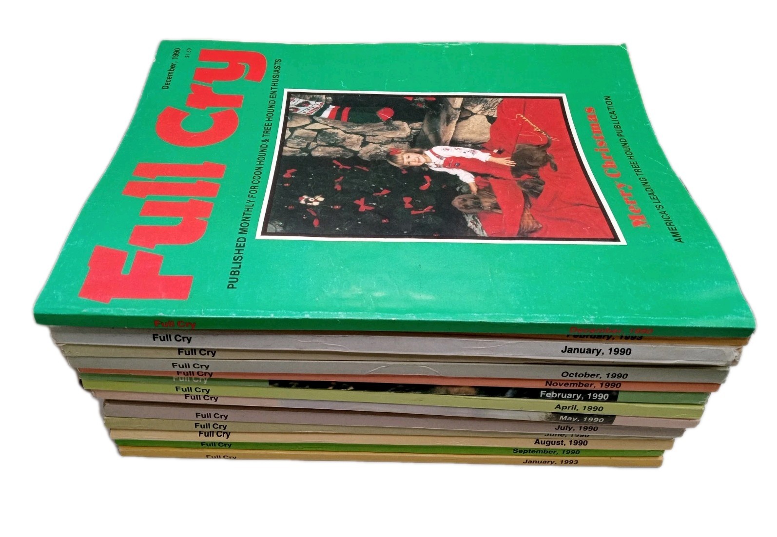15 Vintage Full Cry Magazine Lot Coon Dog Hunting Journals 1990s