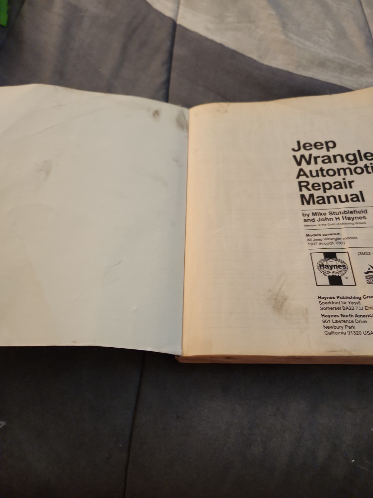 Jeep Wrangler Automotive Repair Manual: 1987 Through 2003 -All Models -HAYNES