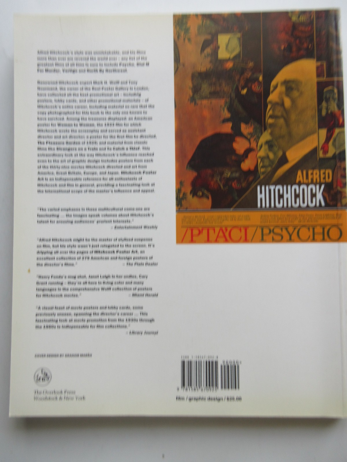 Hitchcock Poster Art – Mark H Wolff Collections Psycho – Softcover BOOK