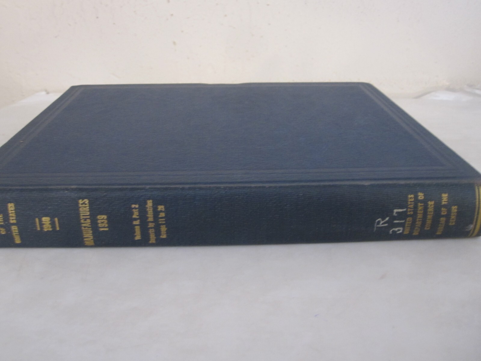 Census of Manufactures for 1939, 16th Census 1940, industries; hardcover