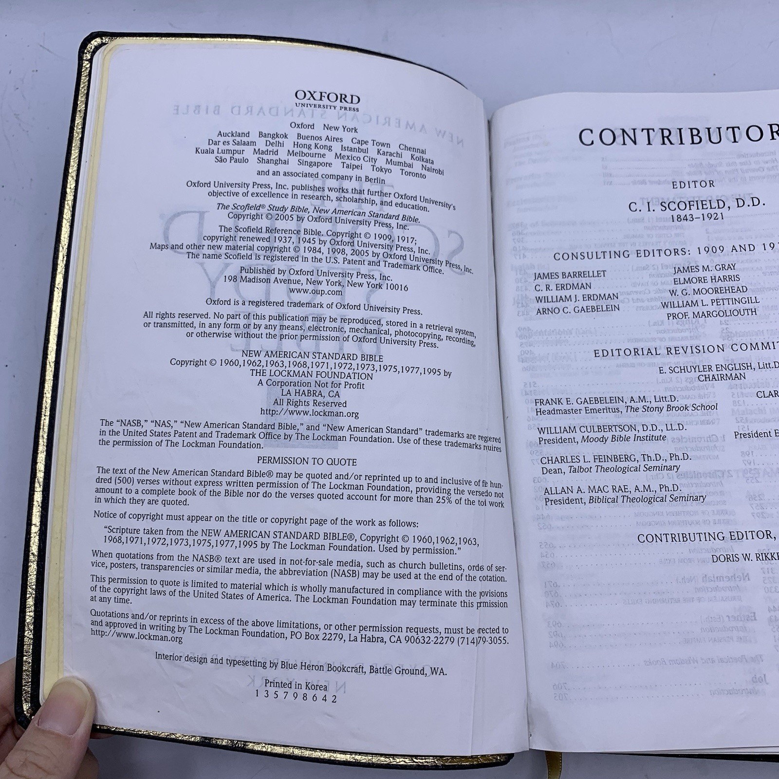 Holy Bible Scofield Study System NASB 5514RRL RARE Leather NASB Red Letter 2005