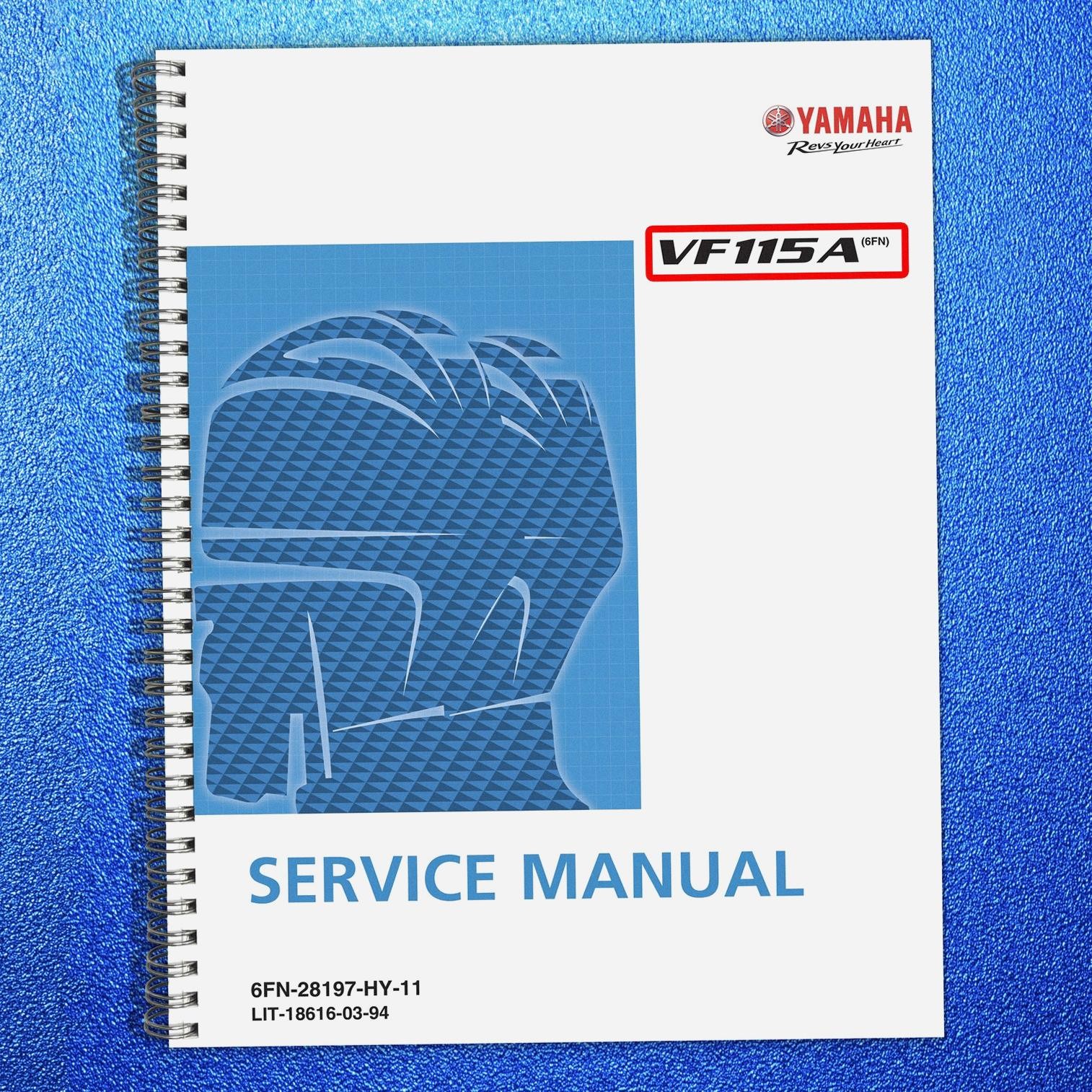 YAMAHA VF115A Outboard Service Manual – BIND – COVERING – XL FOLDOUT PAGES