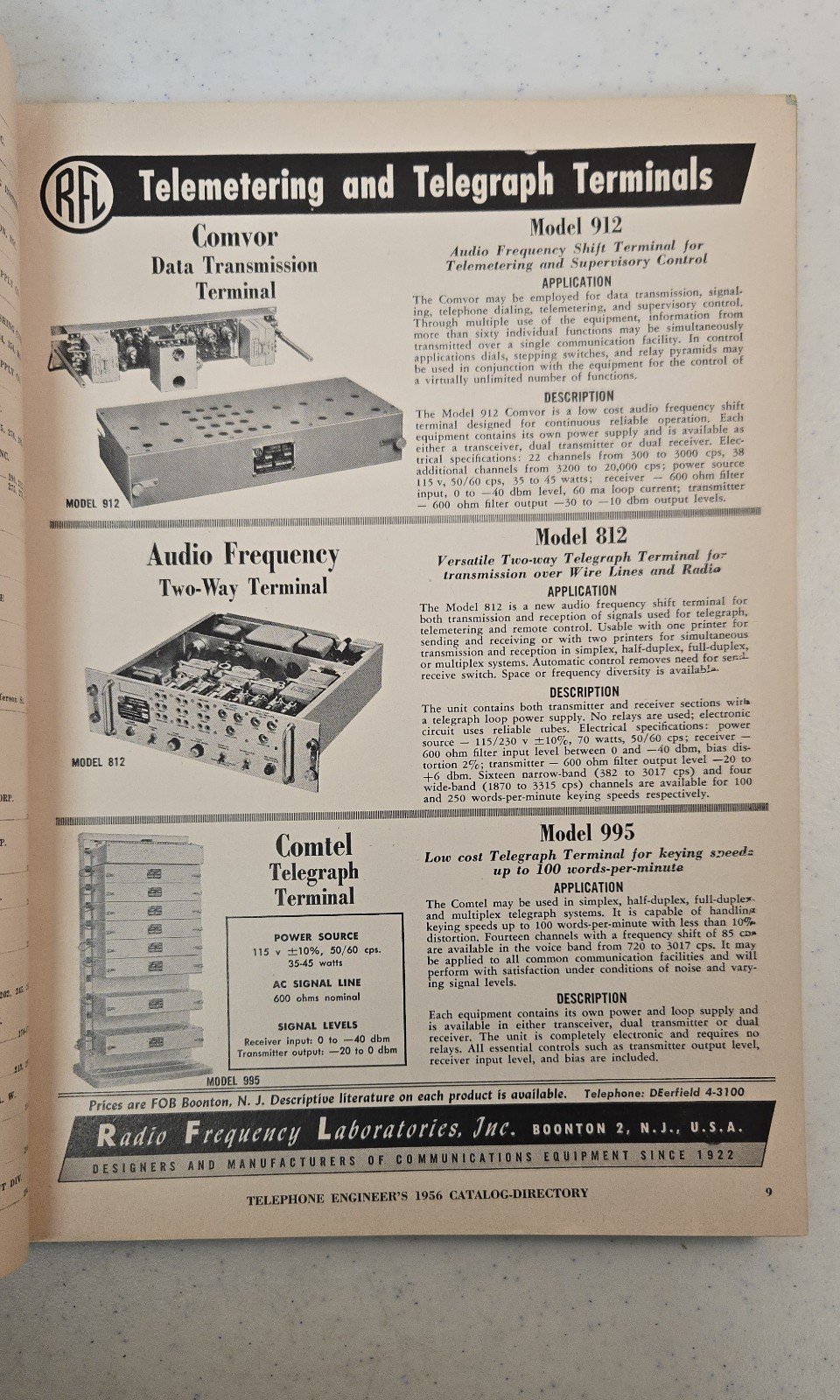 1956 Telephone Engineers Catalog – Directory of Industry Suppliers – 306 Pages