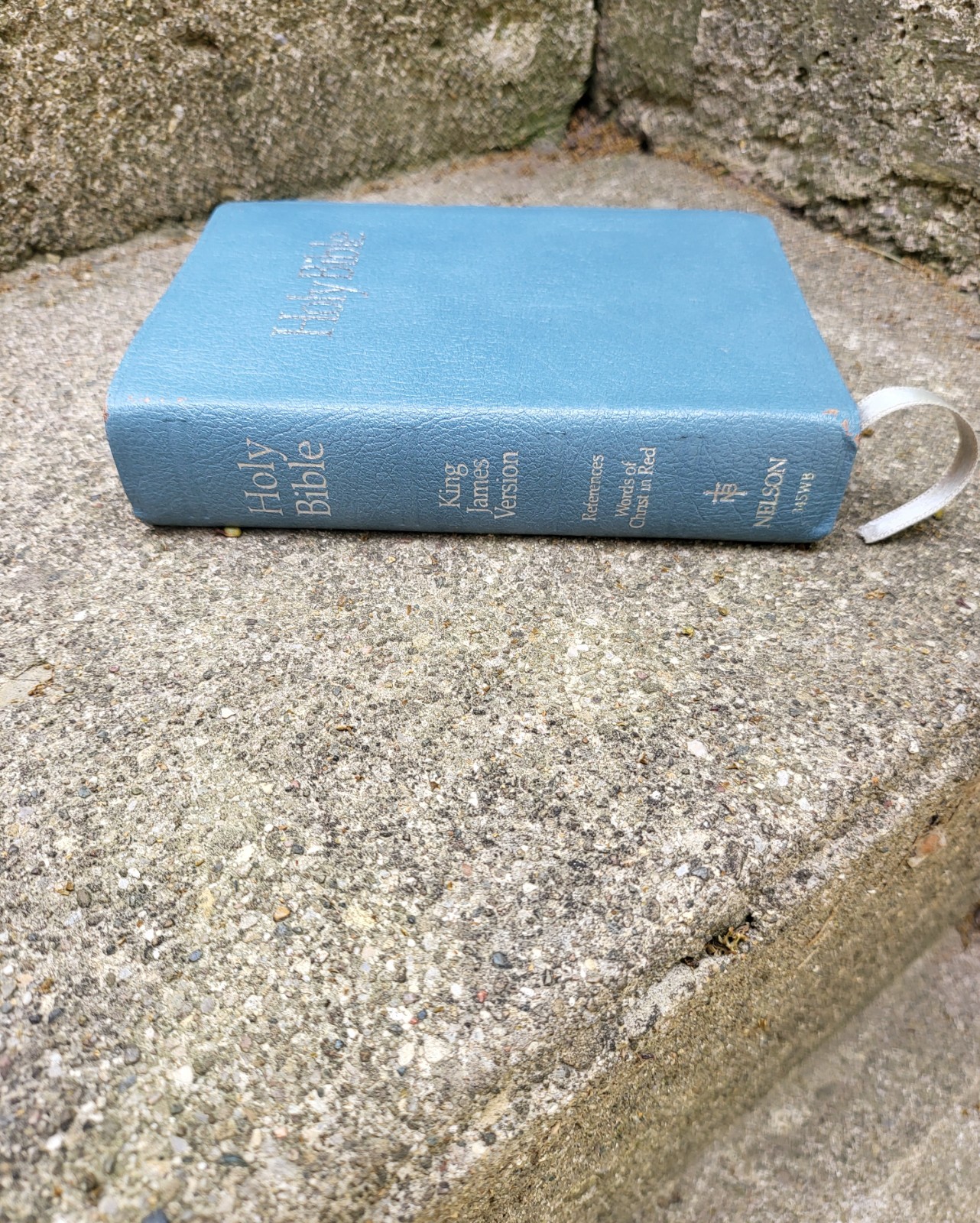 Vtg 1972 Leather 4.5″×6″ Nelson KJV Bible Words Of Christ In Red