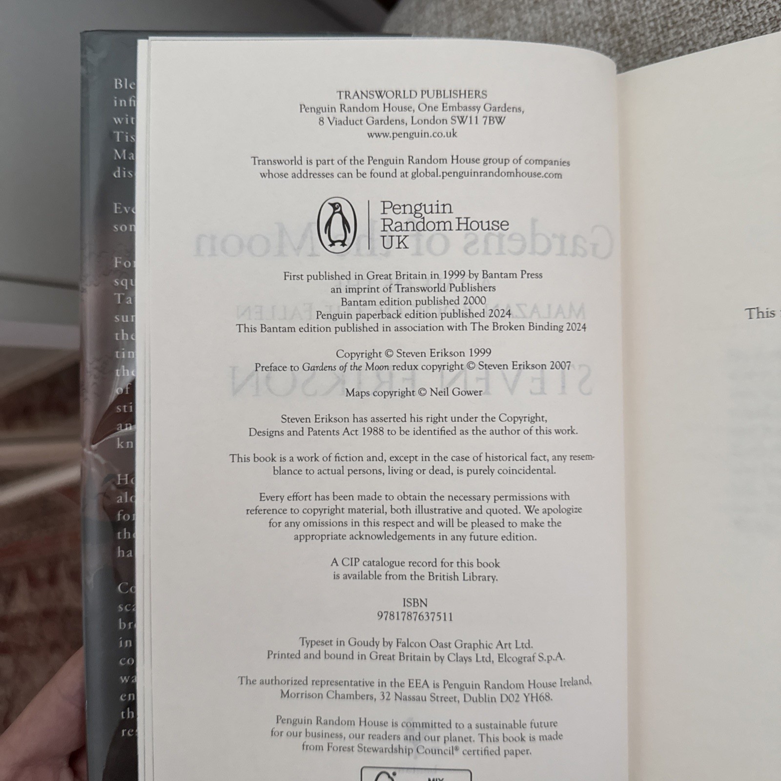 Steven Erikson (Signed) The Broken Binding Malazan Book of the Fallen 1-3 1st