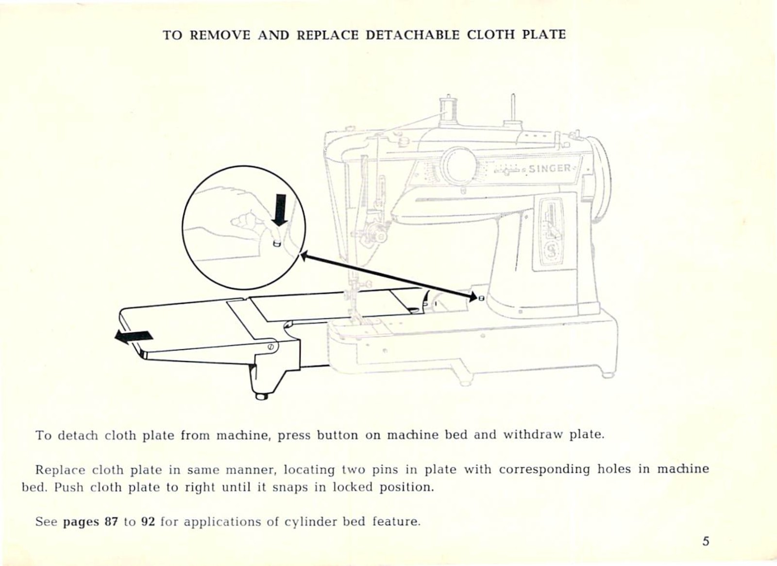 SINGER 431 Convertible Slant-O-Matic Instruction Manual – WIRE BOUND – COVERS