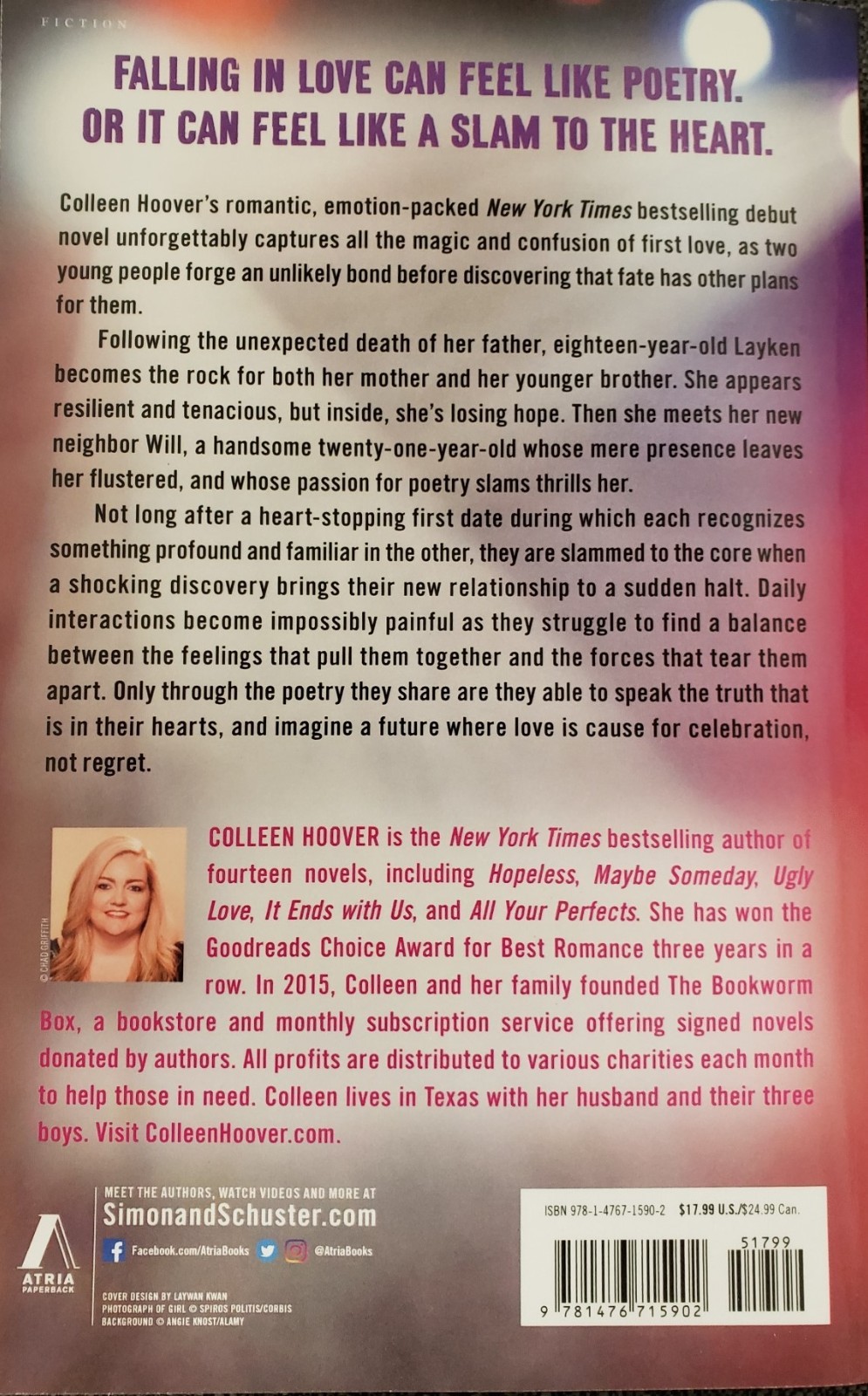 Slammed: A Novel (1) 9781476715902 by Hoover, Colleen
