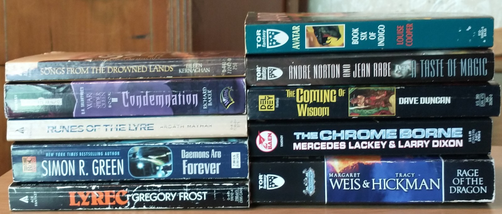 Lot of 10 Paperback Books Fantasy Genre