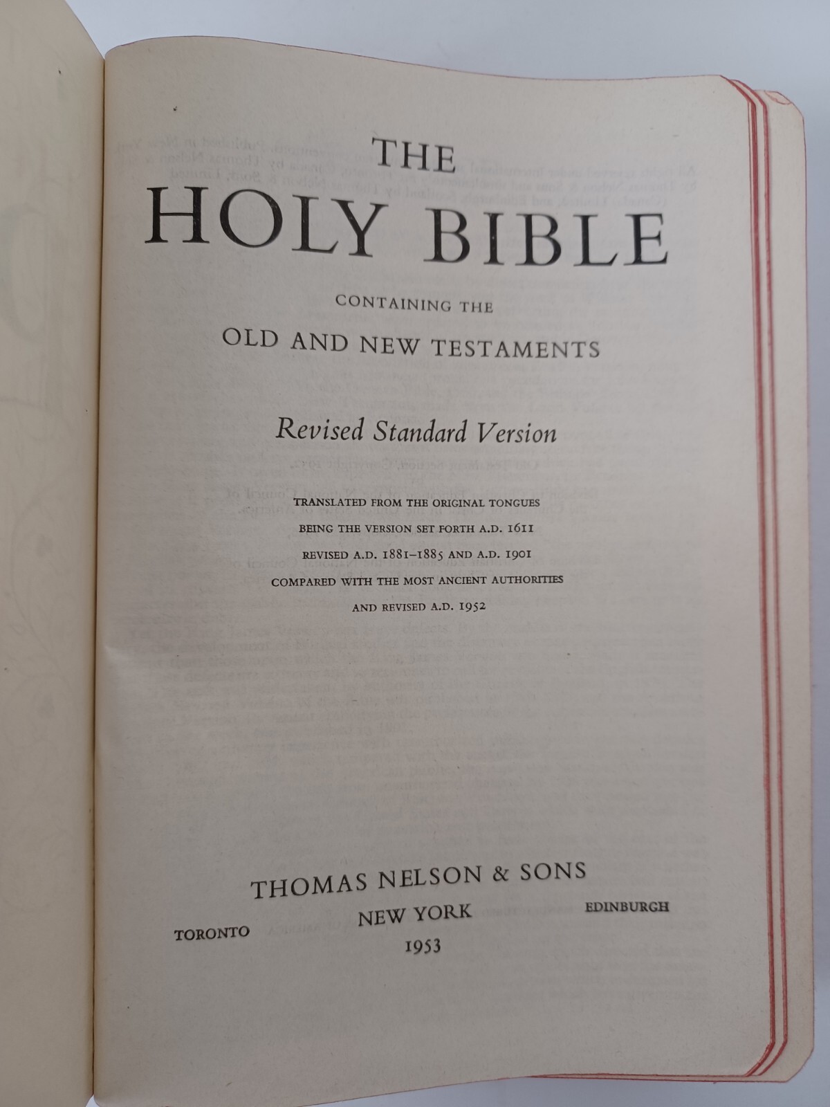 Vintage Holy Bible Revised Standard Version 1953 Nelson # 2803 in Original Box