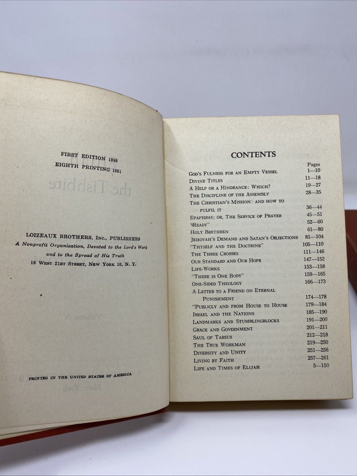Miscellaneous Writings C. H. Mackintosh Vol 1–6 Loizeaux Bros. HC 1951 8th Print