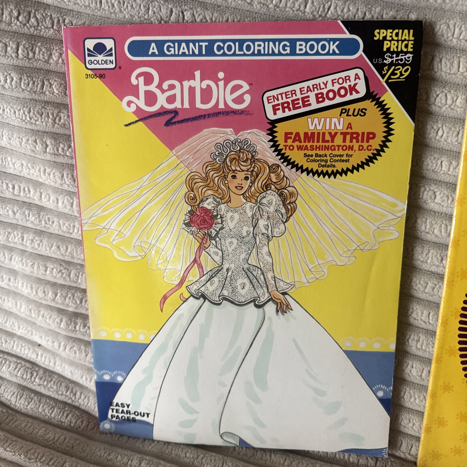 VTG. 1990S Golden Books Barbie Coloring/Activity Books Lot Of 3 UNCOLORED