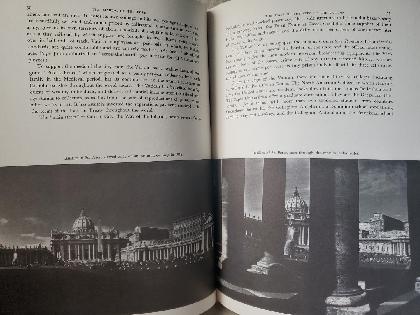 The Making of the Pope Tony Spina 1962 HC Catholic Church Vatican Photo Book