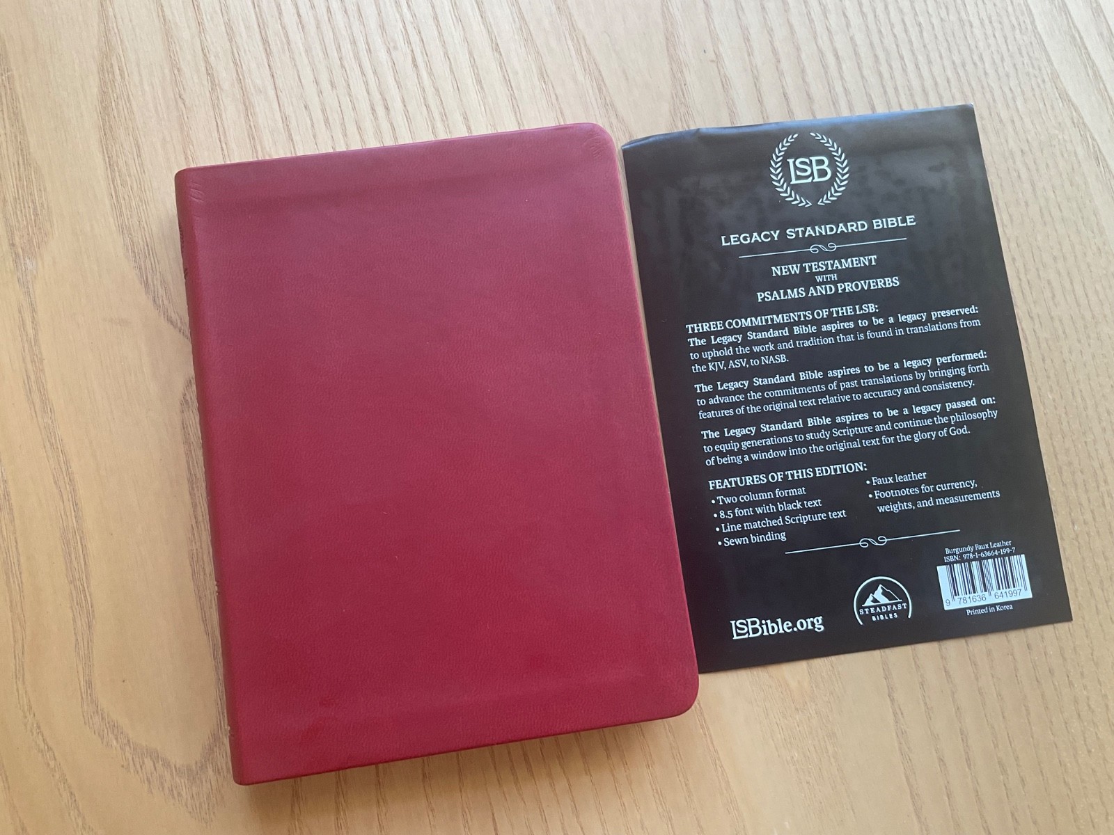 LSB New Testament Psalms Proverbs Legacy Standard Bible