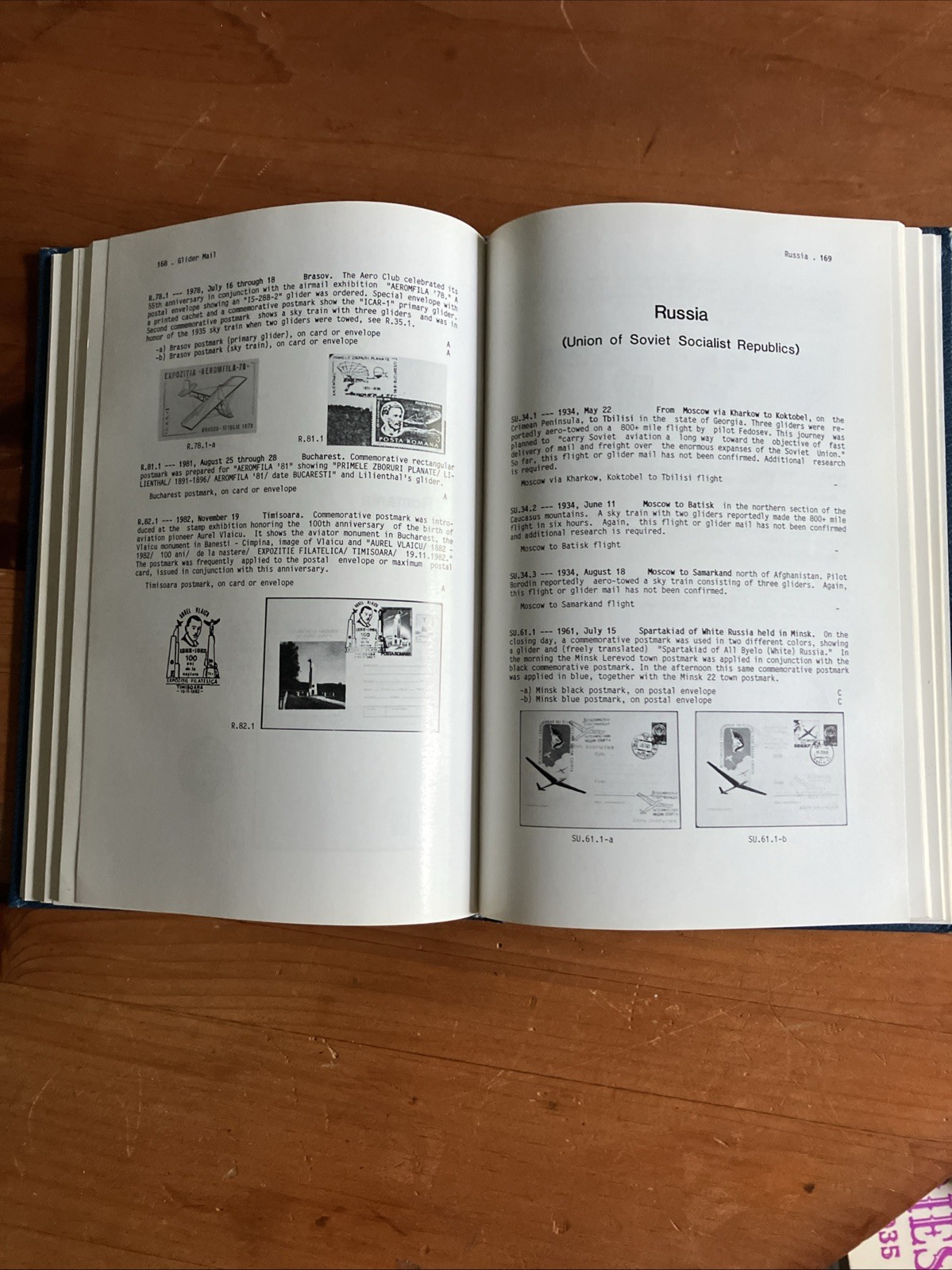 Glider Mail An Aerophilatelic (stamps) Handbook By Simine Short 1987 hardcover