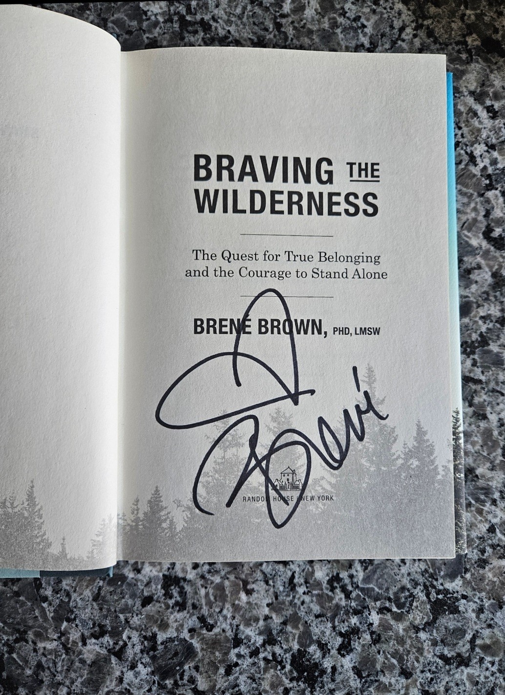 Autographed „Braving The Wilderness“ By Brene Brown Hardcover