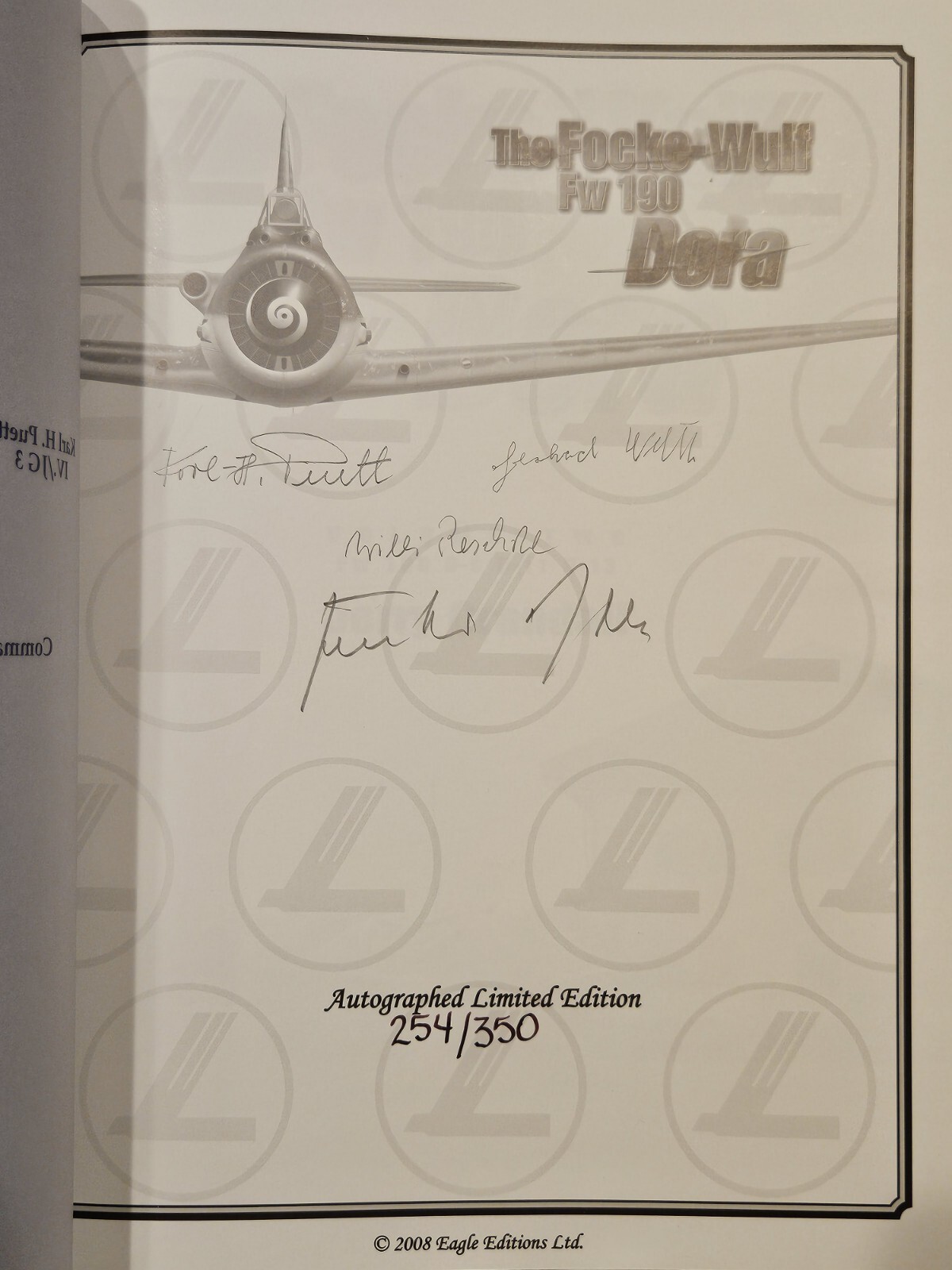 The Focke Wulf Fw 190 Dora Volume 1 & 2 Signed Edition Set!!