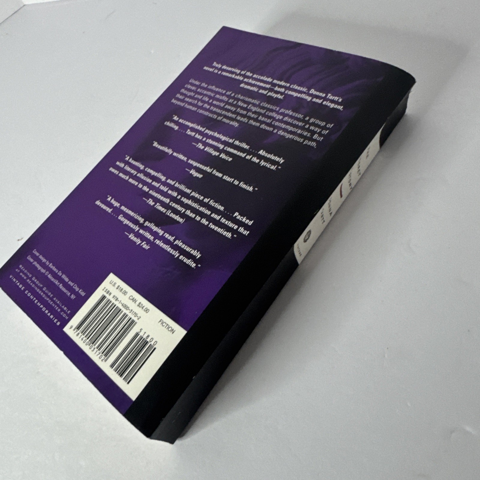 The Secret History, Tartt, Donna, Literary Fiction Novel