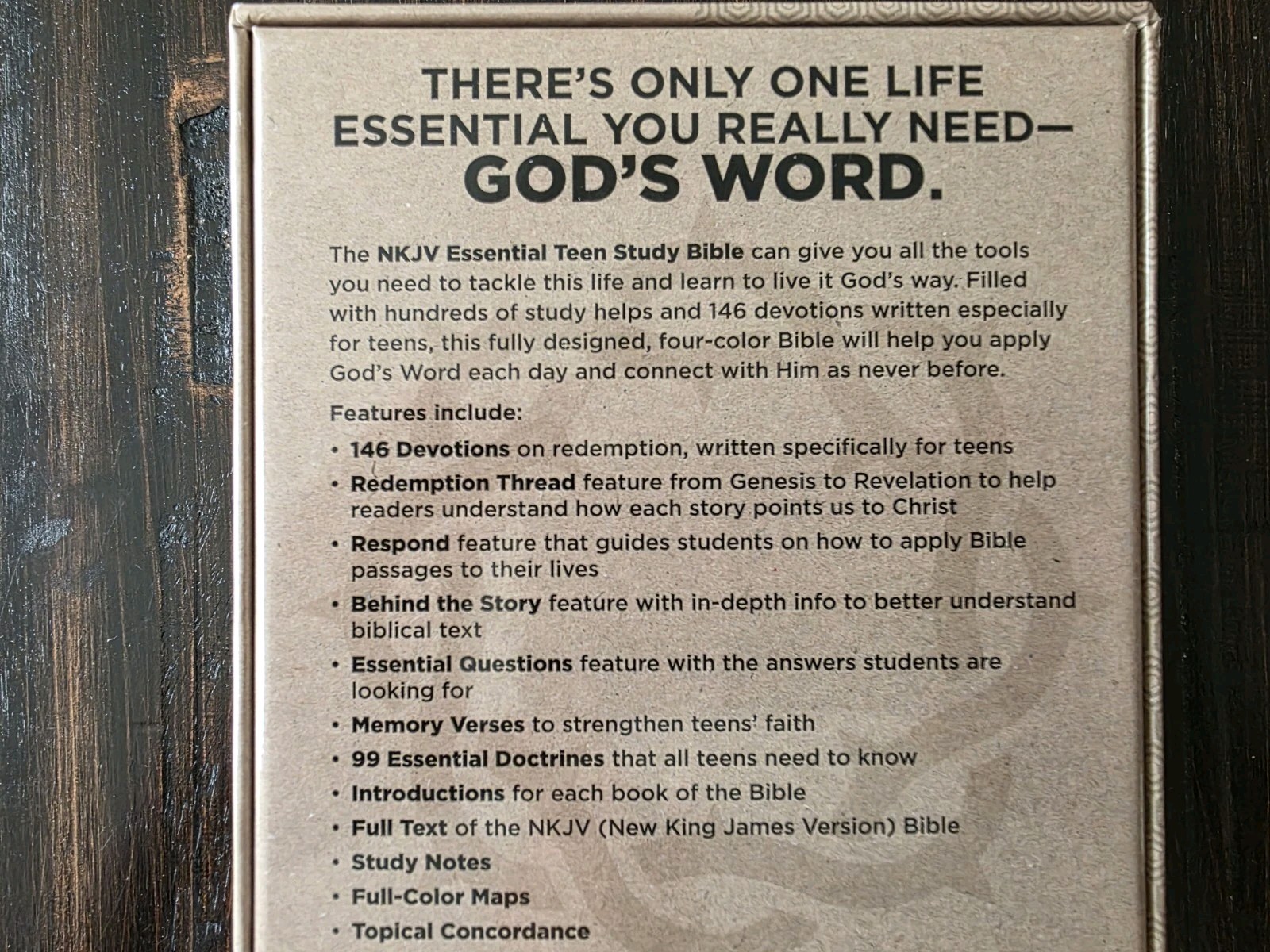 HCSB Essential Teen Study Bible Personal Size Make-It-Your-Own Cover Holman NEW