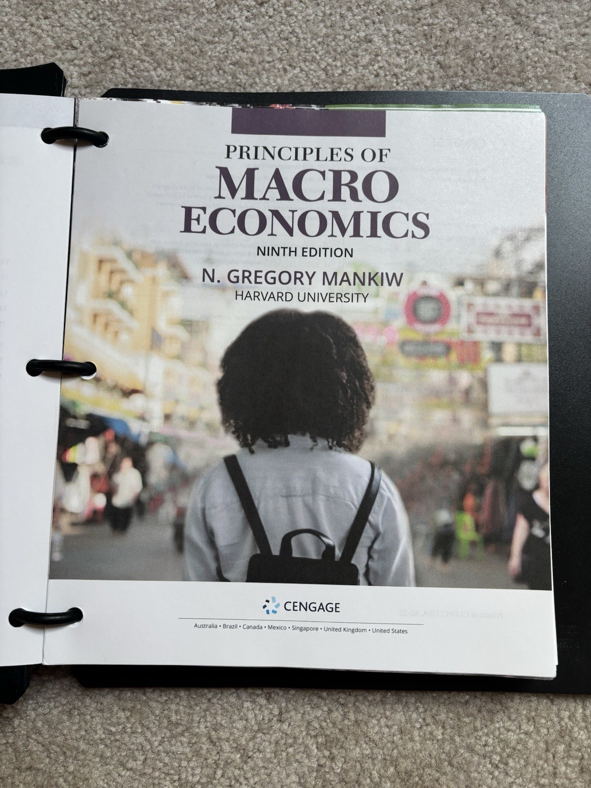 Principles of Macroeconomics 9th Edition – Loose Leaf With Binder – Very Good