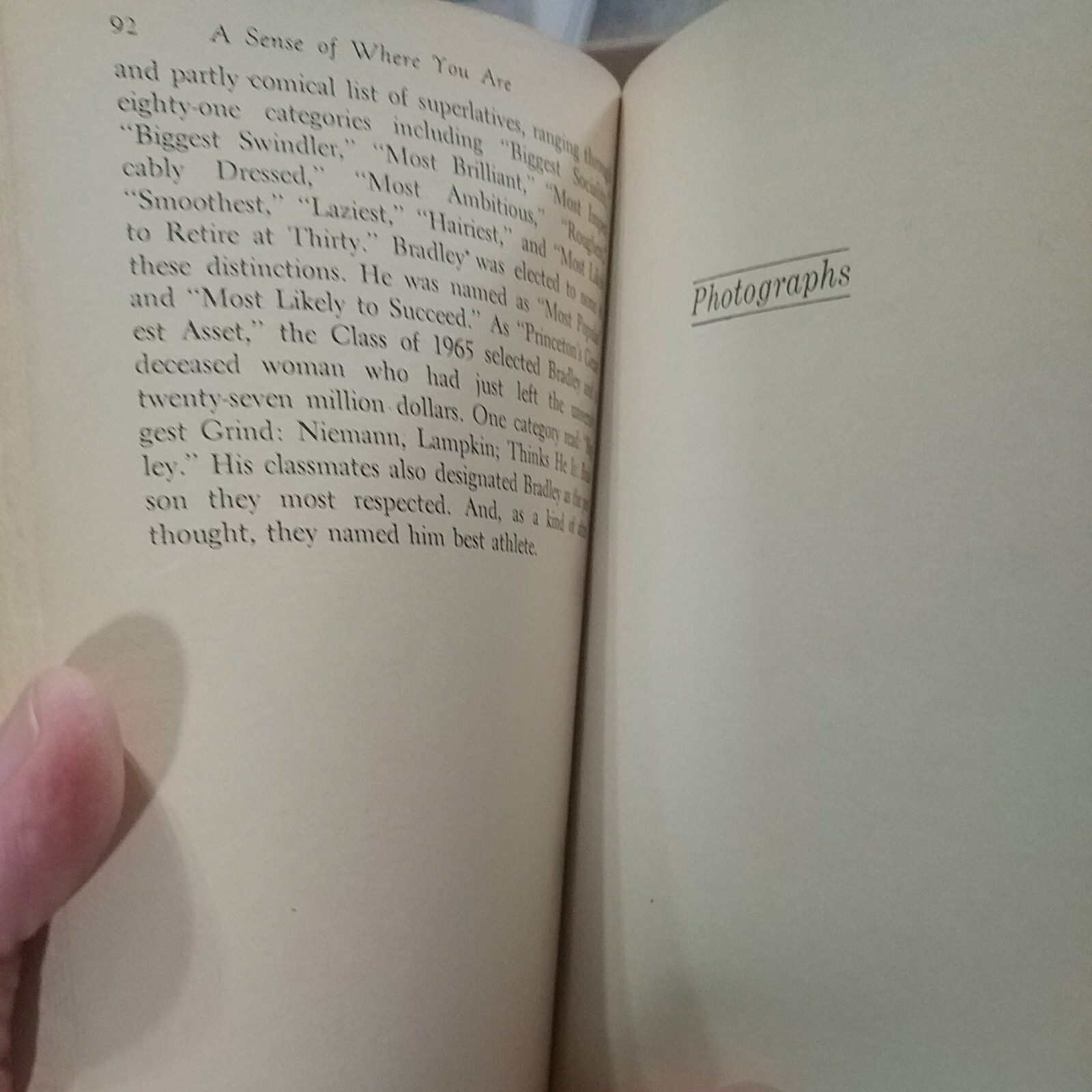 A Sense of Where You Are-pb -John McPhee-1967-Bantam-Bill Bradley biography