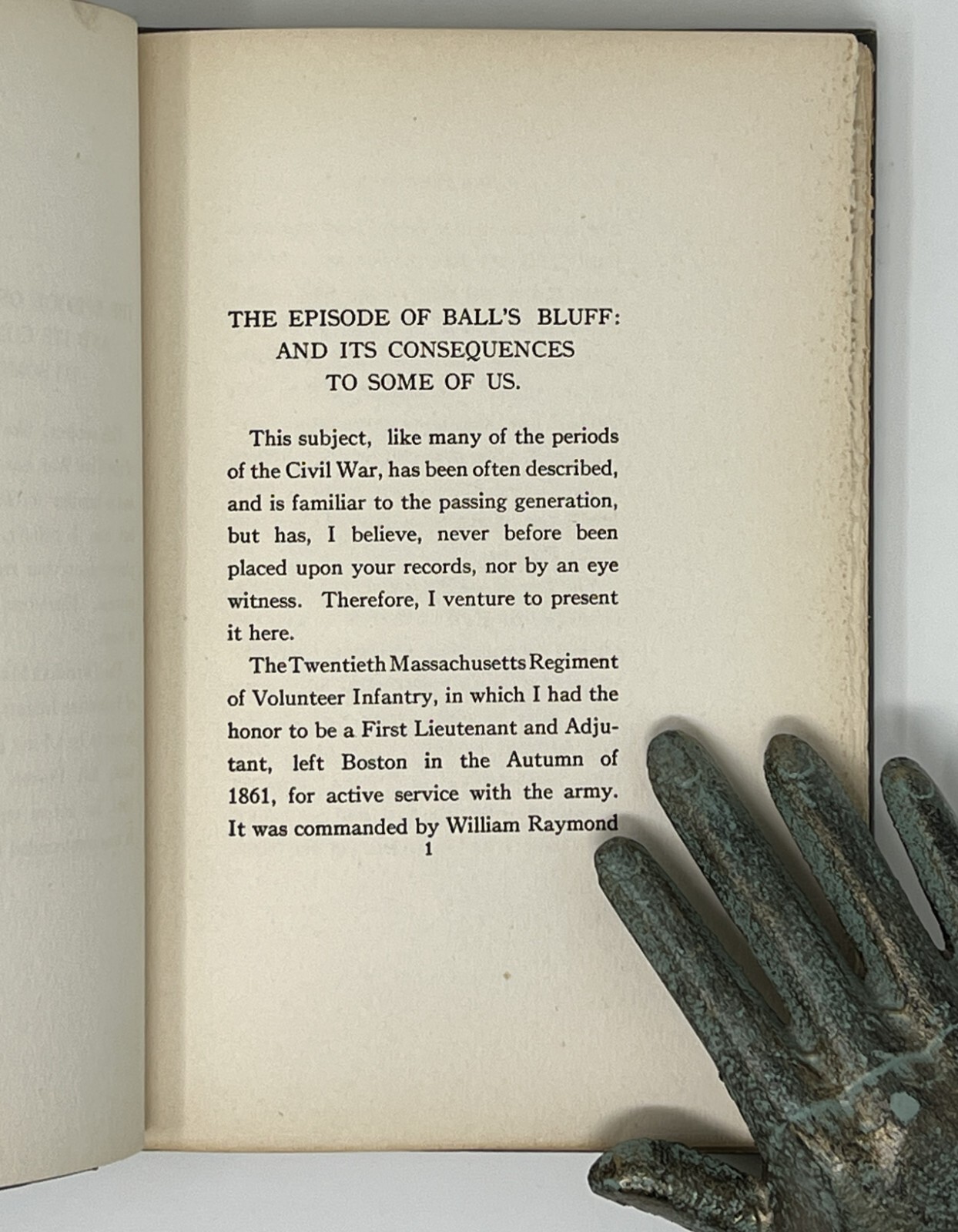 SIGNED: Ball’s Bluff A Monograph by Charles L. Peirson – 1913 HC The Salem Press