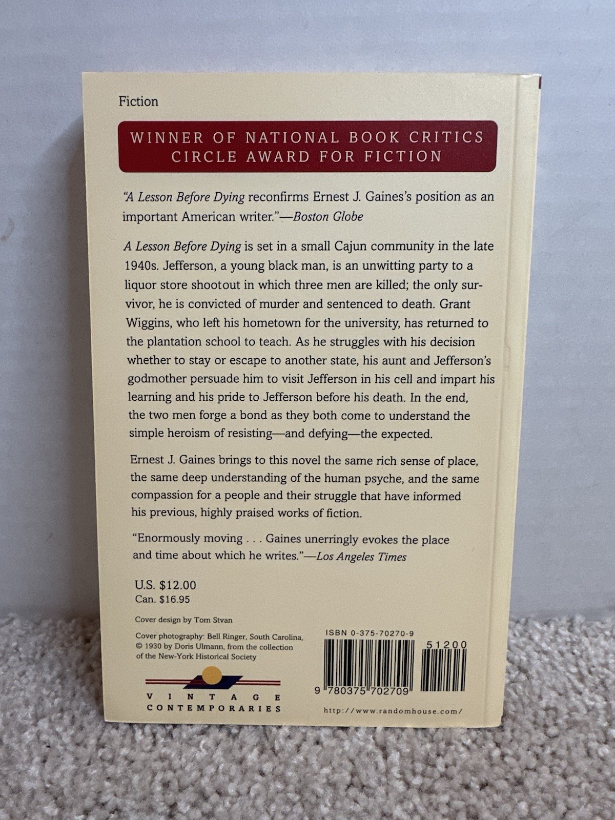 SIGNED! Lesson Before Dying: A Novel by Ernest J. Gaines (1997, Trade Paperback)
