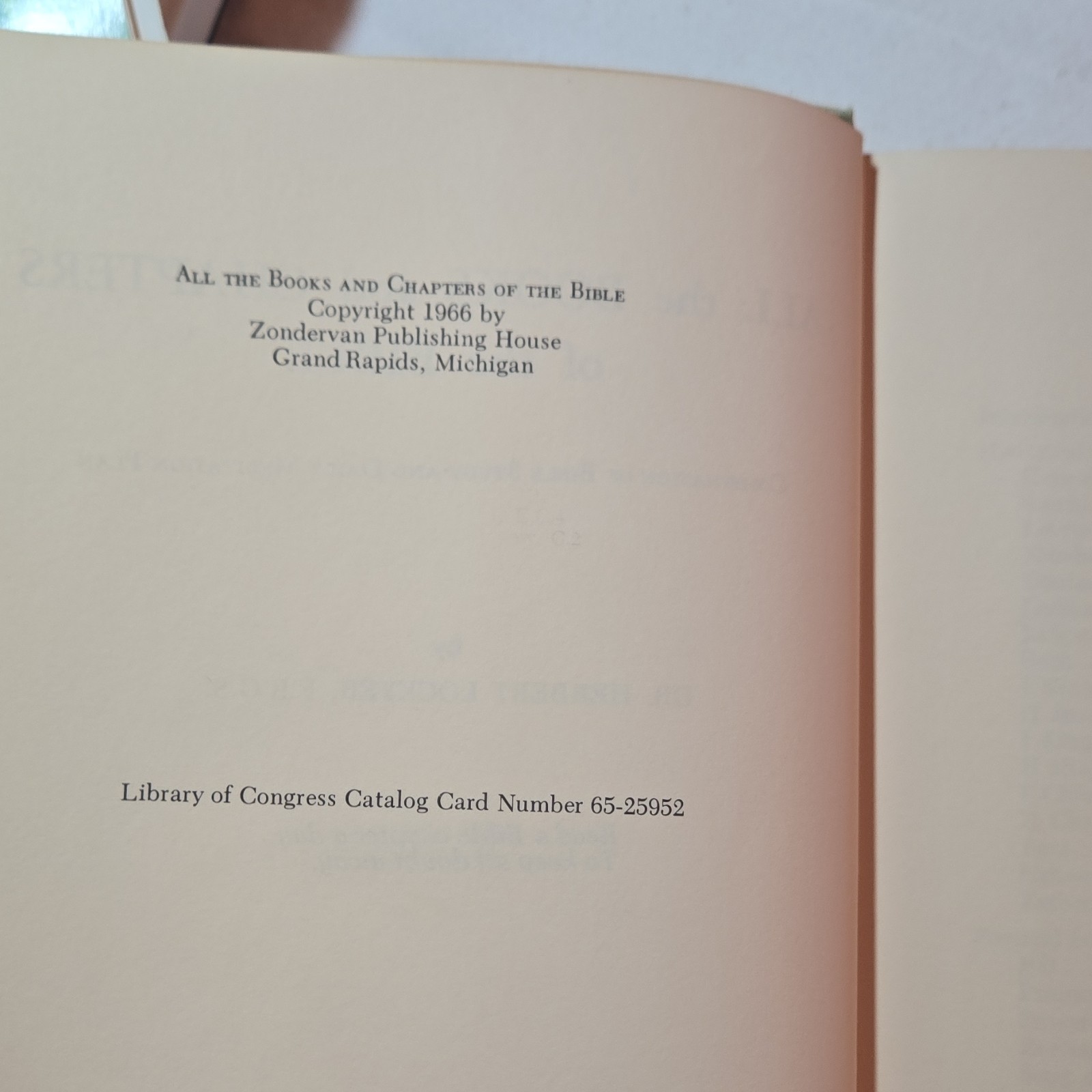 Zondervan All the Books and Chapters of the Bible HC Herbert Lockyer 1966
