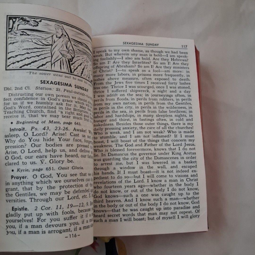 Saint Joseph Daily Missal By Catholic Church Hardcover Illustrated Prayer Book
