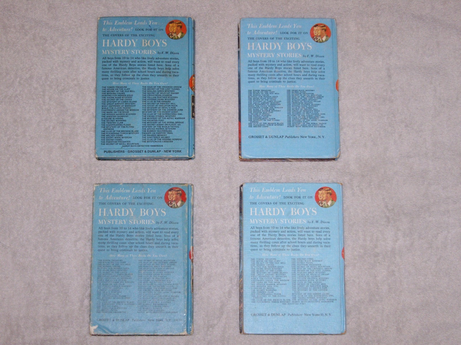 Vintage Hardcover Hardy Boys Books Blue Matte PC HC 1960’s – 1970’s Editions