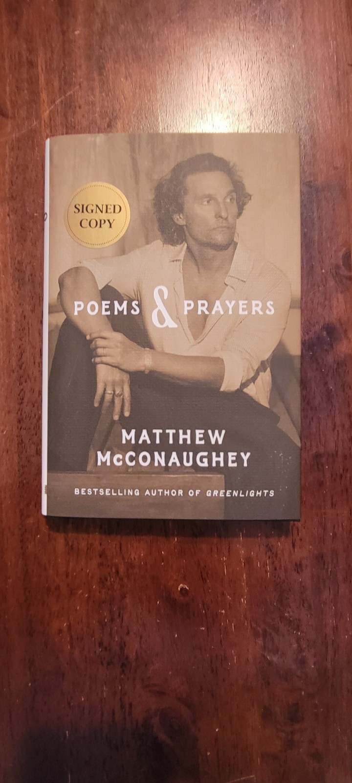 Matthew McConaughey hardcover book Poems & Prayers Barnes & Noble Signed Edition