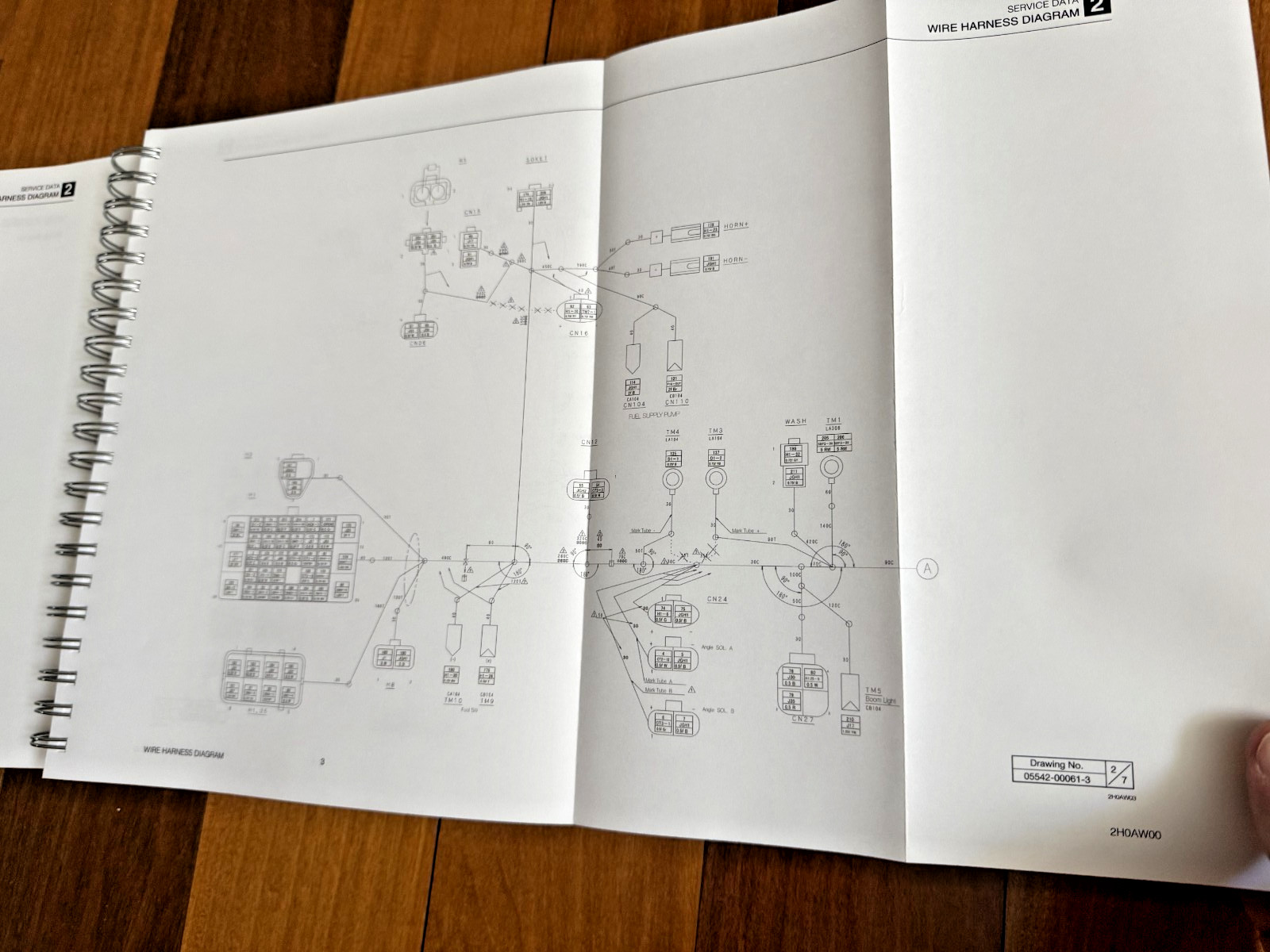 TAKEUCHI TB260 MINI EXCAVATOR WORKSHOP MANUAL – COIL BOUND, COVERS, XL FOLDOUTS!