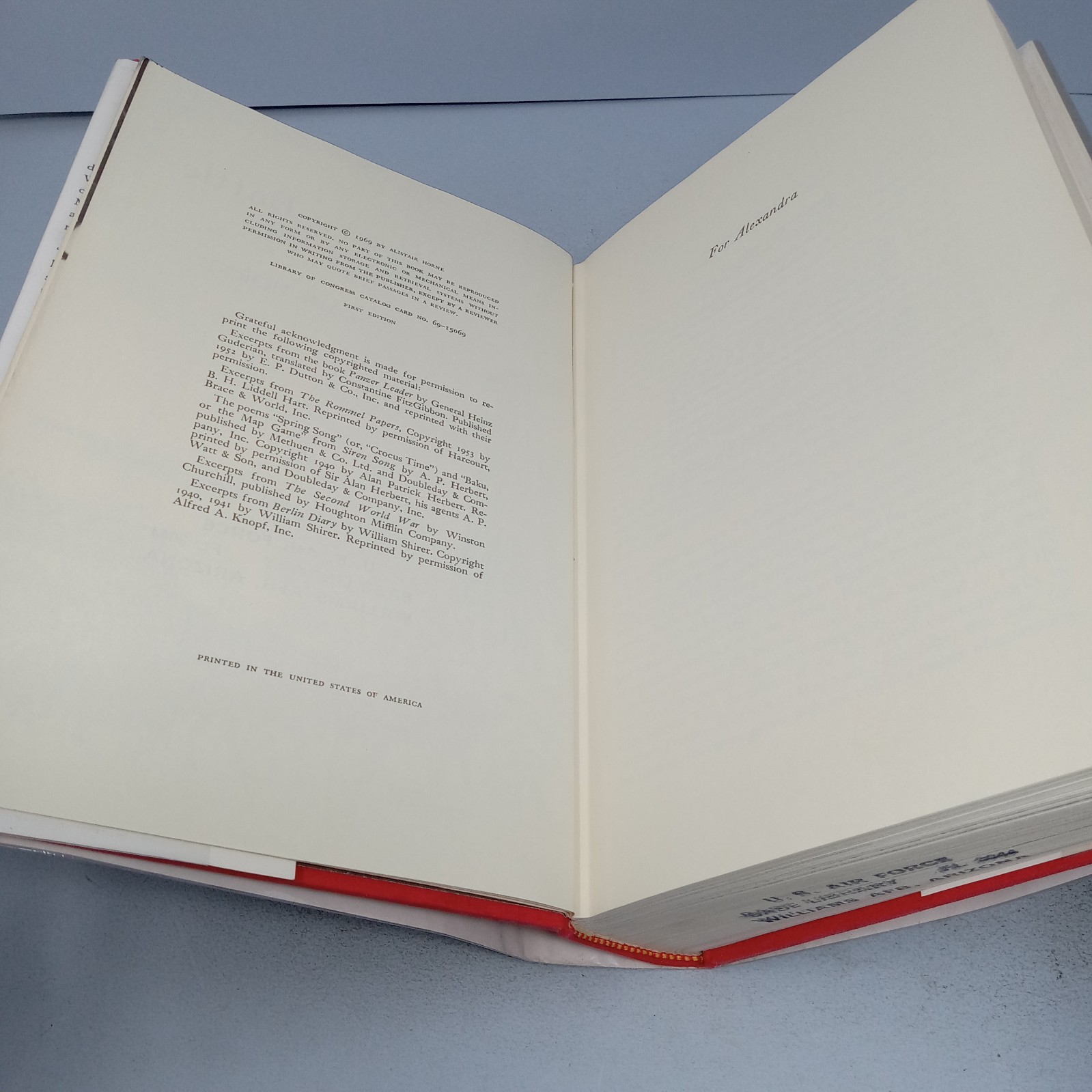 To Lose a Battle: France 1940 1969 Little, Brown & Company HC by Alistair Horne