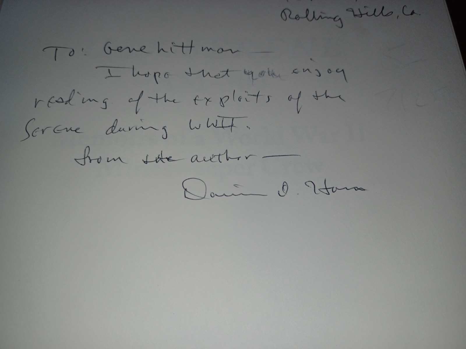 SIGNED WW II MEMOIR / Pacific Minesweeper U.S.S. Serene (AM-300) / IL FOLIO HBDJ