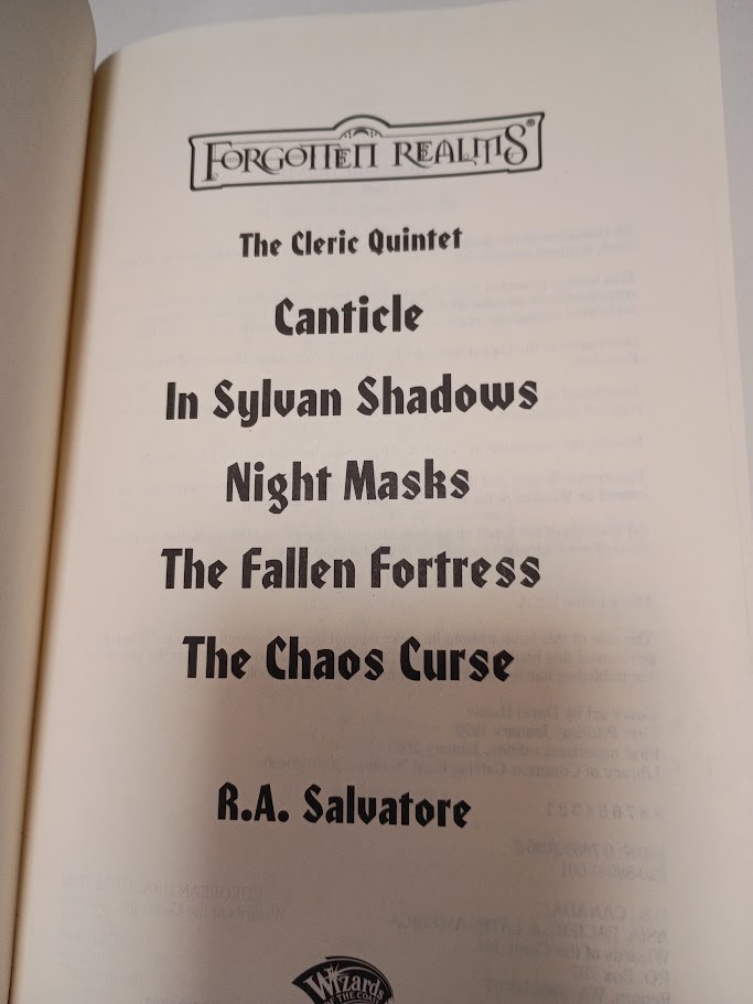 Cleric Quintet Collector’s Edition R.A. Salvatore Forgotten Realms 5 Novels TPB