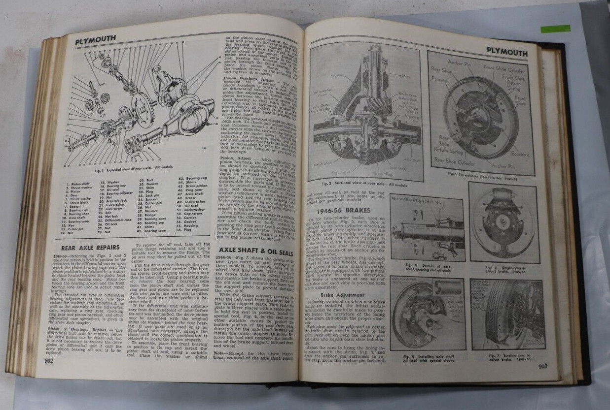 1956 Motor’s Auto Repair Manual 19th Edition Car Auto Vehicle Mechanic 1946-1956